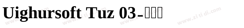 Uighursoft Tuz 03字体转换